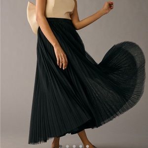 HITCH TULLE PLEATED SKIRT size S color BLACK